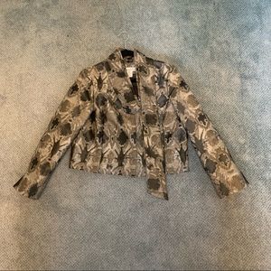 Oscar de la Renta Grey and Silver Jacket